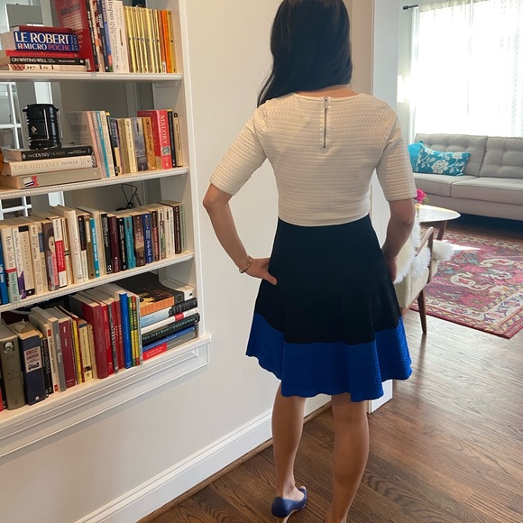 🍓NWT🍓Karen Millen blue, black and white dress - Picture 3 of 7